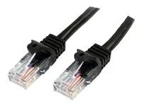 Patch kabel - RJ-45 (M) do RJ-45 (M) - 3 m - UTP - CAT 5e - provedení bez hrbolků - černá
