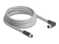 M12 Cable L-coded 5 pin male right angle