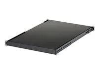 175lbs - 19.5 to 38in Deep Universal Tray for 19" AV, Data & Network Equipment Rack (ADJSHELFHD) - Police skříně - černá - 1U - 19" - pro P/N: RK1233BKM, RK2433BKM, RK2537BKM, RK3236BKF, RK4236BKB, RK4242BK24, RK4242BK30