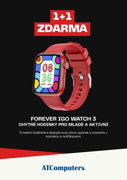 Forever IGO 3 JW-500 červené, 1+1 zdarma