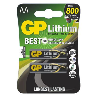 Baterie lithiová AA R6 1,5V GP 2ks / blister
