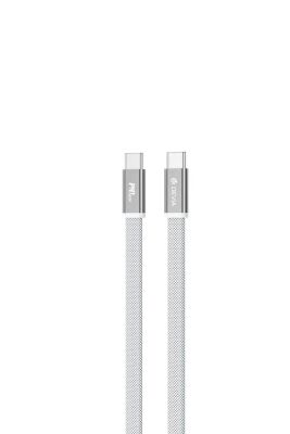 Devia Ultra3 usb-c PD 240W kovový tkaný plochý rychlonabíjecí kabel 1,5 m bílá