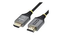 Startech - Prémiove vysoká rychlost - kabel HDMI s ethernetem - HDMI s piny (male) do HDMI s piny (male) - 3 m - odstínený - cerná a stríbrná - podpora 1440p (UWQHD) 144Hz, podpora 4K60Hz, Audio Return Channel (ARC), pletený, podpora HDR10, ultra flexible, rychlost prenosu dat až 18 Gbps, high-flex, pasivní