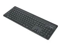 Klávesnice - udržitelné získávání energie - antibakteriální - podsvícení - bezdrátový - Bluetooth 5.0 - QWERTY - německá - klávesový spínač: Scissor-Key - černá - recycled packaging