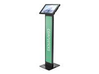 Compulocks Surface Pro 8-11 Apex Enclosure Brandable Floor Stand - Stojan - pro tablet - brandable - uzamykatelný - kovový rám - cerná - velikost obrazovky: 13" - podlahové provedení - pro Microsoft Surface Pro 8, Pro 9
