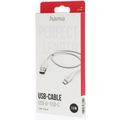 HAMA Kabel USB-A/USB-C, 1,5m, bílý