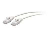 White - Patch kabel - RJ-45 (M) do RJ-45 (M) - 90 cm - 4.8 mm - UTP - CAT 6a - lisovaný, provedení bez hrbolků - bílá