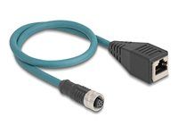 M12 Adapter Cable A-coded 8 pin female t