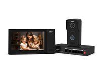 Sada video interkomu - IP interkomová stanice s monitorem - s fotoaparátem - kabelové - 10/100 Ethernet - černá
