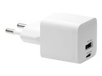 Síťový adaptér - 30 Watt - 2 výstupní konektory (USB-C, USB) - bílá - Evropa
