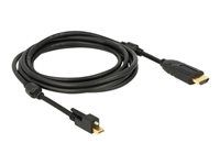 Kabel adaptéru - Mini DisplayPort s piny (male) do HDMI s piny (male) - 3 m - černá - podporuje 4K