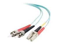 Síťový kabel - ST několik režimů (M) do multirežim LC (M) - 1 m - 1 m - optické vlákno - duplex - 50 / 125 mikron - OM3 - neobsahuje halogen - vodě - barva