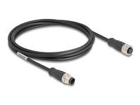 M12 Cable A-coded 8 pin male to female P