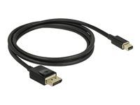 Kabel DisplayPort - DisplayPort s piny (male) do Mini DisplayPort s piny (male) - 1 m - černá - podpora 8K