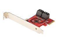 PCI Express to SATA Converter - Řadič úložiště - SATA 6Gb/s - nízký profil - PCIe 3.0 x2 - červená