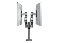 Easy & Quick Assembly (ARMDUALPS) - Montážní sada - nastavitelné rameno - pro 2 LCD displeje - hliník - stříbrná - velikost obrazovky: 13"-27" - upevnitelné na stůl - kompatibilní s TAA