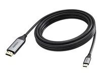 VISION - Kabel adaptéru - USB-C s piny (male) do HDMI s piny (male) - 5 m - koaxiál - cerná - podpora 4K60 Hz (3840 x 2160)
