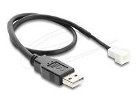 Delock - Napájecí kabel vetráku - USB (M) do 3 pinový konektor ventilátoru (M) - 5 V - 30 cm
