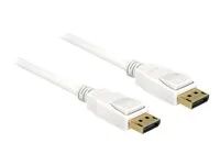 Kabel DisplayPort - DisplayPort (M) do DisplayPort (M) - 2 m - podporuje 4K - bílá