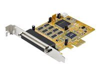 Startech 8-Port PCI Express RS232 Serial Adapter Card, PCIe RS232 Serial Card, 16C1050 UART, Multiport Serial DB9 Controller/Expansion Card, 15kV ESD Protection, Windows & Linux - Up to 921.6 Kbps Baud - Sériový adaptér - PCIe - RS-232 x 8 - žlutá - kompatibilní s TAA