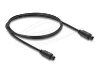 Delock - Digitální audio kabel (optický) - TOSLINK s piny (male) do TOSLINK s piny (male) - 1 m - optické vlákno - cerná