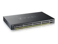 Přepínač - spravováno - L3 Lite - inteligentní - 48 x 10/100/1000 (PoE) + 4 x 10 Gigabit SFP+ (uplink) - Lze montovat do rozvaděče - PoE+ (375 W) - pro Zyxel DAC10G-1M v2, DAC10G-3M v2, SFP10, SFP-1000, SFP-BX1310-10, SFP-BX1550, SFP-SX-D