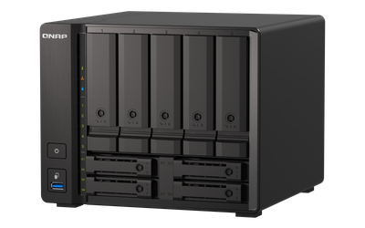 QNAP TS-h973AX-32G (Ryzen 2,2GHz, ZFS, 32GB RAM, 5x 3,5" + 4x 2,5" SATA/2x U.2, 2x 2,5GbE, 1x 10GbE)