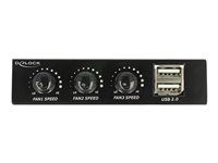 Panel portů úložiště - USB 2.0 x 2 - černá
