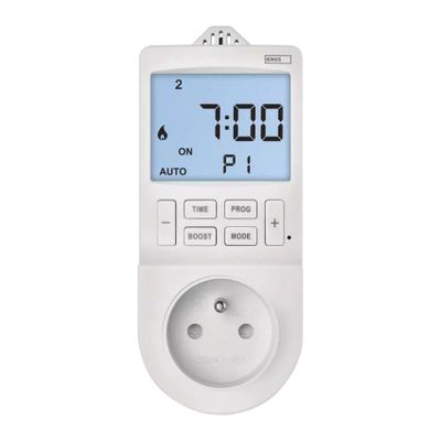 Termostat EMOS P5660FR zásuvkový s funkcí digitálního časovače 2v1