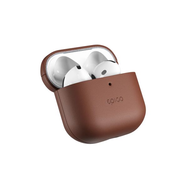 Epico kožené pouzdro pro AirPods 4/4 s ANC - hnědá