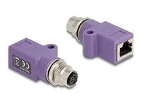 M12 Adapter D-coded 4 pin female to RJ45