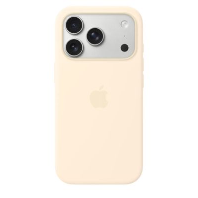 iPhone 17 Pro Silicone Case with MS – Vanilla