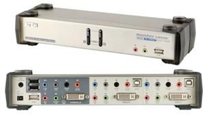 ATEN KVMP DVI USB, hub, aud. 7.1 aud., podpora 3D