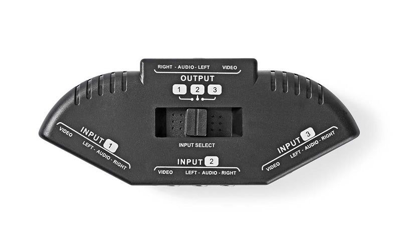 Přepínač 3x Cinch/Cinch NEDIS VSWI2403BK
