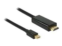 Kabel adaptéru - Mini DisplayPort s piny (male) do HDMI s piny (male) - 2 m - černá - podpora 1080p
