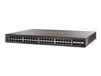 Cisco Small Business SG350X-48PV - Prepínac - rízený - 40 x 10/100/1000 (PoE+) + 8 x 100/1000/2.5G/5G (PoE+) + 2 x combo 10 Gigabit SFP+ + 2 x 10 Gigabit SFP+ - Lze montovat do rozvadece - PoE+ (740 W) - repasováno