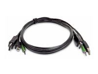 StarTech - Kabel klávesnice / videa / myši (KVM) - kompatibilní s TAA - USB typ A, audio jack 3,5 mm, DisplayPort (M) do USB Type B, audio jack 3,5 mm, DisplayPort (M) - 3 m