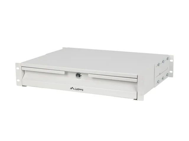 19" 2U 360MM šedá skříňová zásuvka lanberg (2u/483x360mm nosnost do 90KG, 4bodová montáž)
