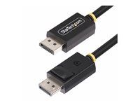 Kabel DisplayPort - DisplayPort (M) s jazýčkem do DisplayPort (M) s jazýčkem - DisplayPort 2.1 - 3 m - pasivní, podpora 8K60Hz, podpora 4K144Hz, podpora 1440p 240Hz, rychlost přenosu dat až 40 Gbps, UHBR10, podpora HDR - černá