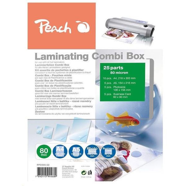 PEACH PPC500-02, Lamovací COMBI box, 25 ks