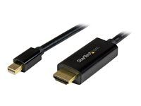 4K 30hz Monitor Adapter Cable - mDP PC or Macbook to HDMI Display (MDP2HDMM2MB) - Kabel adaptéru - Mini DisplayPort s piny (male) do HDMI s piny (male) - 2 m - černá - podporuje 4K