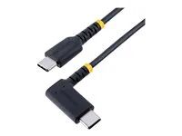 High Quality USB Charging Cord (R2CCR-15C-USB-CABLE) - USB kabel - USB-C (M) rovné do USB-C (M) pravoúhlý - USB 2.0 - 3 A - 15 cm - černá