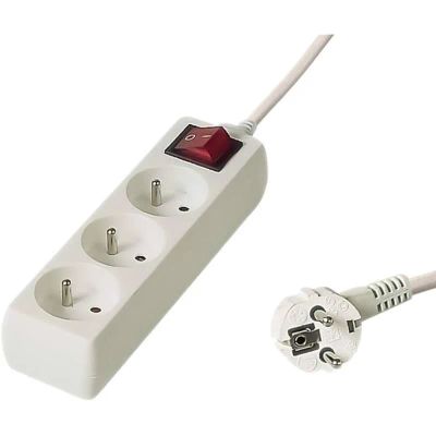 PremiumCord PP3K-03 230V 3m 3 zásuvky + vyp
