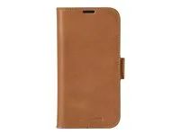 Pouzdro s klopou pro mobilní telefon - kůže full-grain - bronz - pro Apple iPhone 16 Pro
