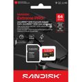 SanDisk Extreme PRO SDXC 64GB 200MB/s V30 + adaptér