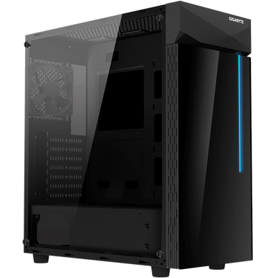 GIGABYTE AORUS C200/Midi Tower/Transpar./Černá