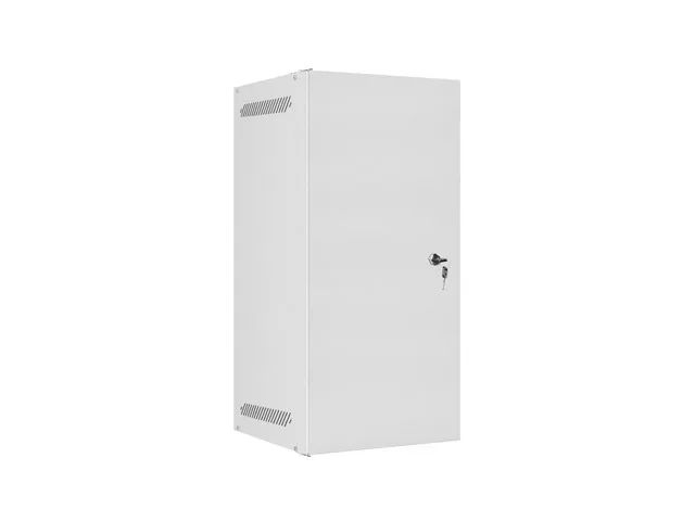 Lanberg racková skříň 10" nástěnná 12u/280x310 pro vlastní montáž s kovovými dveřmi šedá-flat pack