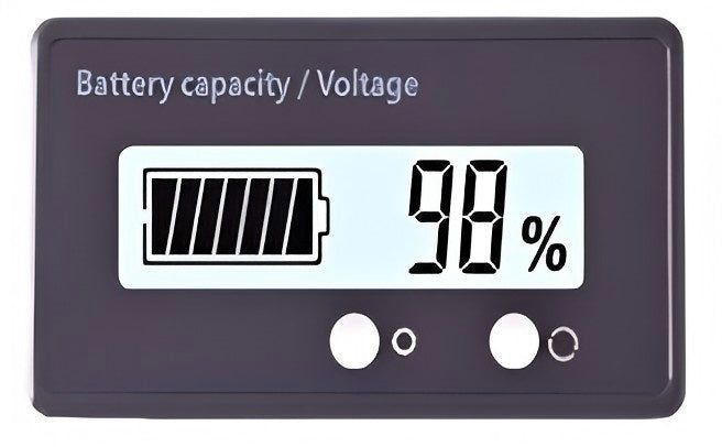 Voltmetr a indikátor kapacity baterie 12-84V Zelená