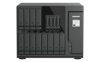 QNAP TVS-h1677AX-R5-16G (AMD Ryzen 5, ZFS, 16GB DDR5 RAM, 12x 3,5"+ 4x 2,5", 2x 2,5GbE, 2x 10GbE)