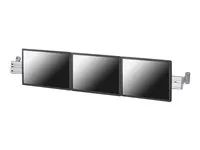 Montážní sada (nástrojová lišta) - fixní - pro 3 LCD displeje - stříbrná - velikost obrazovky: 10"-24" - montáž na stěnu